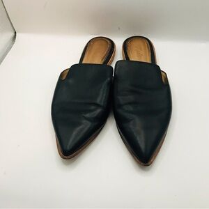 Madewell Black Pointed Toe Slip-On Mules - Women